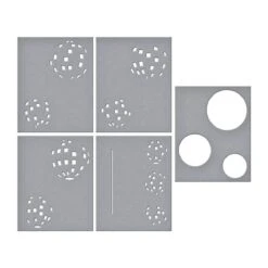 Layered Disco Impressions Stencils From The Shine Bright Collection By Carissa Wiley -Woodland Scenics Shop STN 094 Shine Bright Carissa Wiley Layered Disco Impressions Color