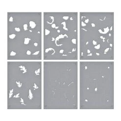 Poppy Background Press Plate & Stencil Bundle From The Yana's Poppies Collection By Yana Smakula -Woodland Scenics Shop STN 096 Poppies Yana Smakula Layered Poppy Background Color