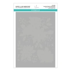 Festive Poinsettias BetterPress And Stencil Bundle From The Amaryllis Christmas Collection By Yana Smakula -Woodland Scenics Shop STN 098 Amaryllis Christmas Yana Smakula Layered Festive Polnsettlas Pac