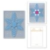 Stitched Snowflake Card Front - Stitching Die Of The Month