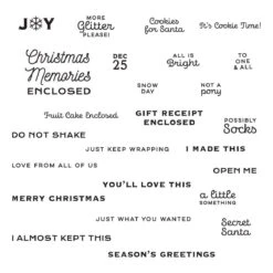 Christmas Memories Enclosed Clear Stamp Set From The Tinsel Time Collection -Woodland Scenics Shop STP 134 Tinsel Time Spellbinders Christmas Memories Enclosed Color