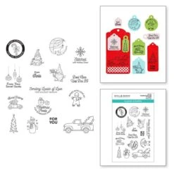 Handmade Gift Tags Clear Stamp Set From The Tinsel Time Collection