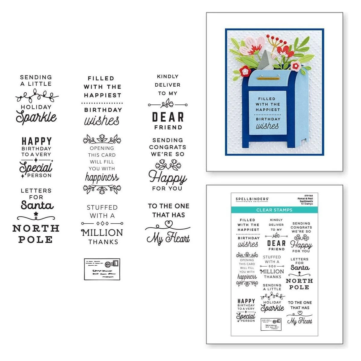 Parcel & Post Sentiments Clear Stamp Set From The Parcel & Post Collection 1 Parcel & Post Sentiments Clear Stamp Set From The Parcel & Post Collection