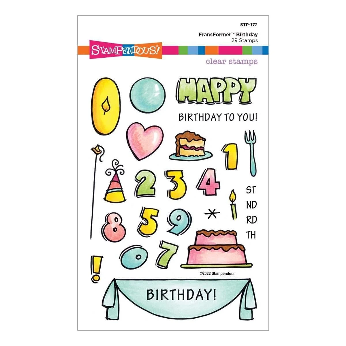 Stampendous FransFormer™ Birthday Clear Stamps 6 Stampendous FransFormer™ Birthday Clear Stamps - Image 6