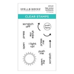 Take Action Sentiments Clear Stamp Set -Woodland Scenics Shop STP 217 Take Action Sentiments Pac
