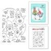 Stampendous FransFormer Snowy Penguins Clear Stamp Set From The Cool Fransformers Collection