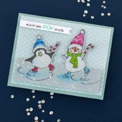 Stampendous FransFormer Snowy Penguins Clear Stamp Set From The Cool Fransformers Collection -Woodland Scenics Shop STP 220 Stampendous Cool FransFormers FransFormer Snowy Penguins Project 6