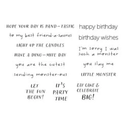 Monster Birthday Sentiments Clear Stamp Set From The Monster Birthday Collection -Woodland Scenics Shop STP 221 Monster Birthday Monster Birthday Sentiments Color