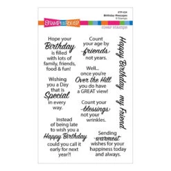 Birthday Messages Clear Stamp Set From The All The Sentiments Collection By Stampendous -Woodland Scenics Shop STP 224 Stampendous Sentiments Birthday Messages Pac
