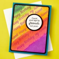 Birthday Messages Clear Stamp Set From The All The Sentiments Collection By Stampendous -Woodland Scenics Shop STP 224 Stampendous Sentiments Birthday Messages Project 3