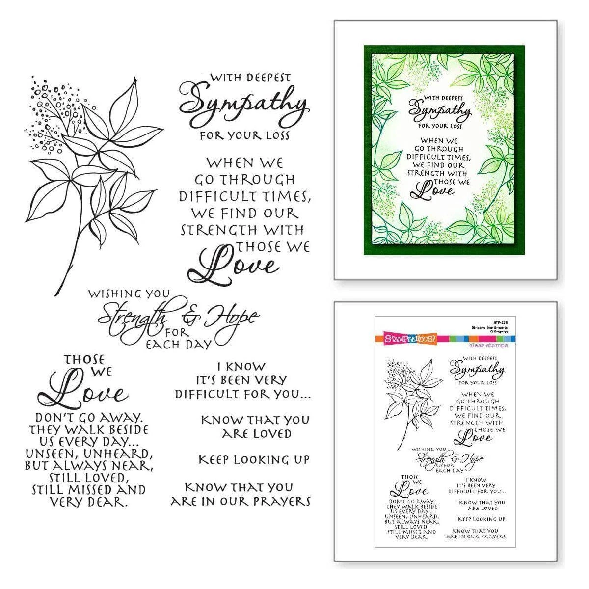 Sincere Sentiments Clear Stamp Set From The All The Sentiments Collection By Stampendous 1 Sincere Sentiments Clear Stamp Set From The All The Sentiments Collection By Stampendous