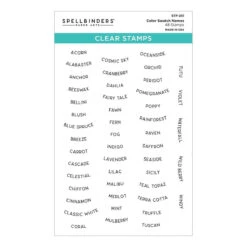 Color Swatch Names Clear Stamp Set From The ColorWheel Swatch Party Collection -Woodland Scenics Shop STP 251 Colorwheel Cardstock Color Swatch Names Pac