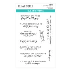 Spread Your Wings Sentiments Clear Stamp Set From The Cheerful Chirps Collection -Woodland Scenics Shop STP 252 Cheerful Chirps Spread Your Wings Sentiments Pac