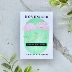 November Chrysanthemum Press Plates From The Florals Through The Year Collection -Woodland Scenics Shop Savannah OGwynn 2024 FloralsThroughtheYear BP255