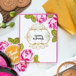 Glimmer Hot Foil Roll - Gold -Woodland Scenics Shop Spellbinders Glimmer Hot Foil Thank You Card 2sq 86980.1541695755.1280.1280