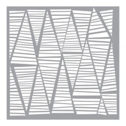 The Crafters Workshop - Striped Triangles Stencil 6 X 6"