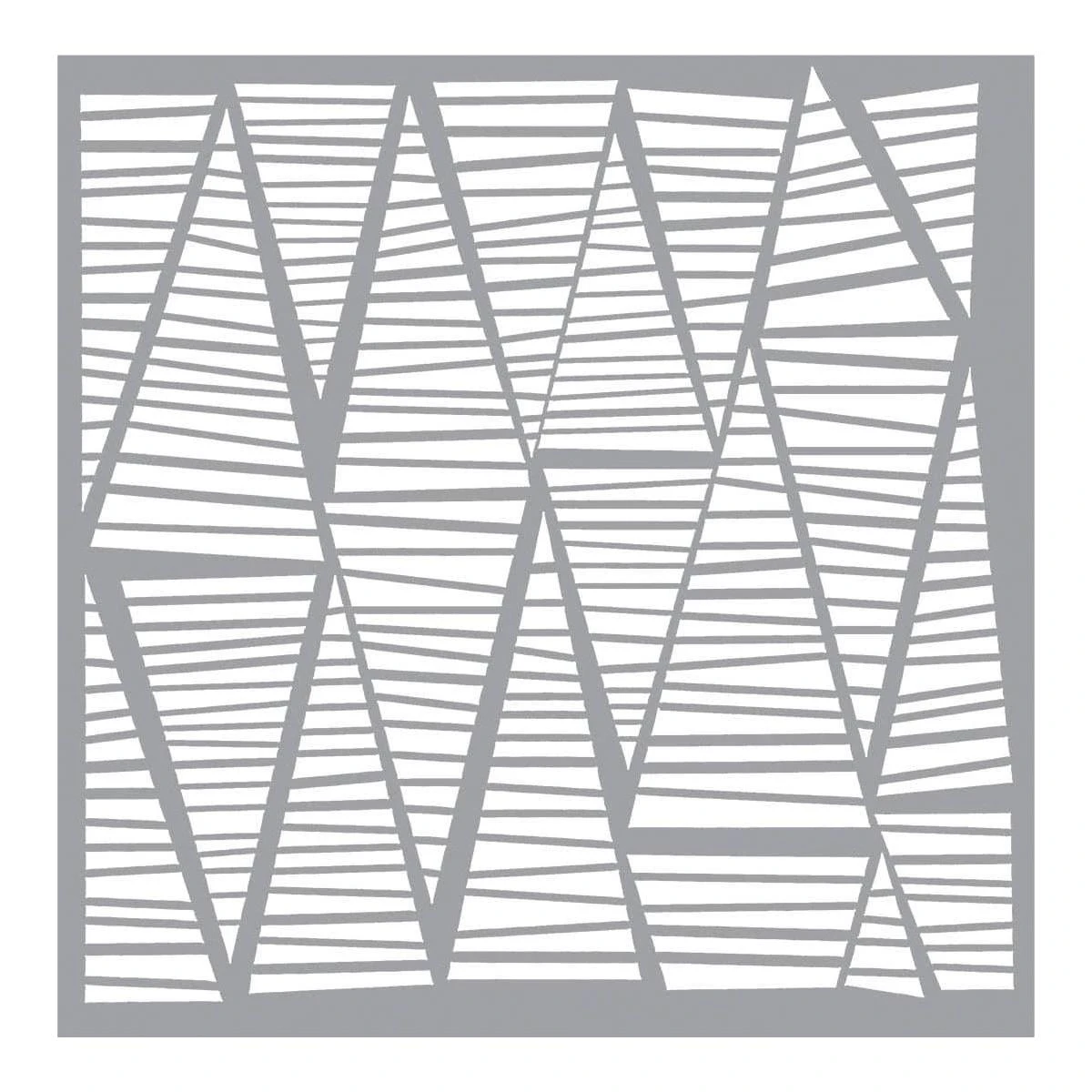 The Crafters Workshop - Striped Triangles Stencil 6 X 6" 1 The Crafters Workshop - Striped Triangles Stencil 6 X 6"