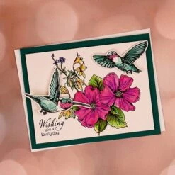 Deluxe Caboodle Bonus - Fluttering Hummingbird Press Plate & Die Set - Coordinating February 2024 BetterPress Plate Of The Month Club -Woodland Scenics Shop TeriDuncan BPOMFeb24B
