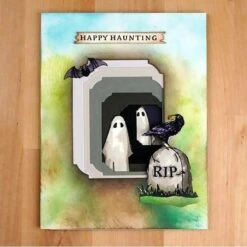 Notched Corner Frames Etched Dies From The BetterPress Autumn Collection -Woodland Scenics Shop TeriDuncan BetterPressFallHalloween HappyHaunting