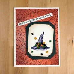 Notched Corner Frames Etched Dies From The BetterPress Autumn Collection -Woodland Scenics Shop TeriDuncanWitchesHat