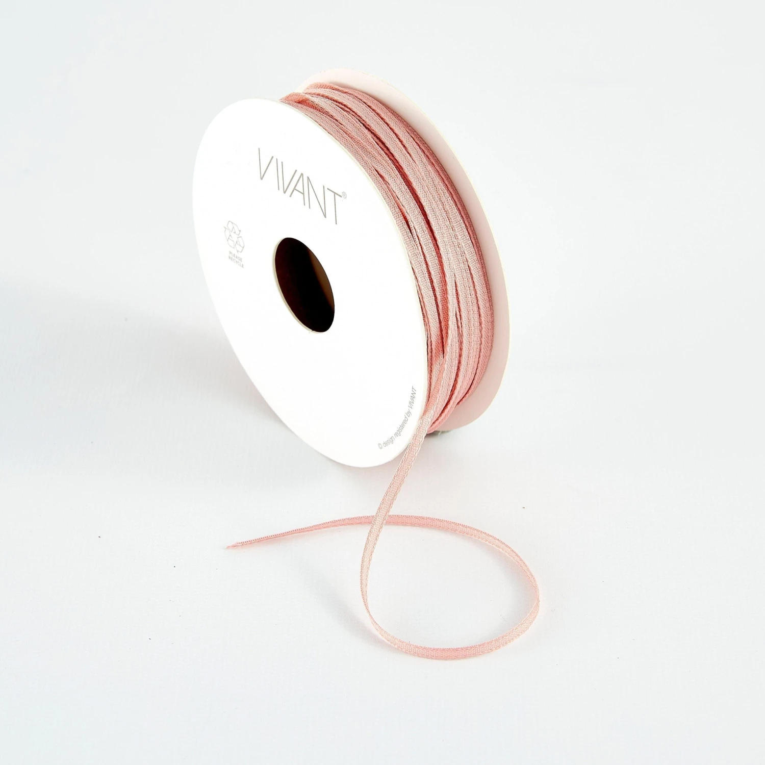 Vivant - Texture Marble Rose Narrow Ribbon - 21 Yards 1 Vivant - Texture Marble Rose Narrow Ribbon - 21 Yards