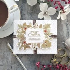 Pine Cones & Holly Die Set - (Dies Only) Coordinates With The Clear Stamp Of The Month -Woodland Scenics Shop TinaSmith CSOM EOMJUL23 3