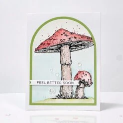 Mushroom Duo Press Plate & Die Set From The BetterPress Autumn Collection -Woodland Scenics Shop Vera Yates 2023 MushroomDuo