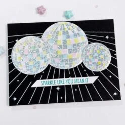Disco Impressions Press Plate & Die Set From The Shine Bright Collection By Carissa Wiley -Woodland Scenics Shop Vera Yates 2024 DiscoImpression LayeredDisco ShineBrightSentiment 2