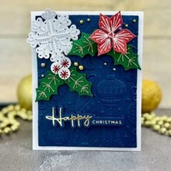 Stitched Poinsettia & Holly Etched Dies From The Stitched For Christmas Collection -Woodland Scenics Shop VickiPoulton 77856FAA BC7D 4402 BE49 3210A42FBC52