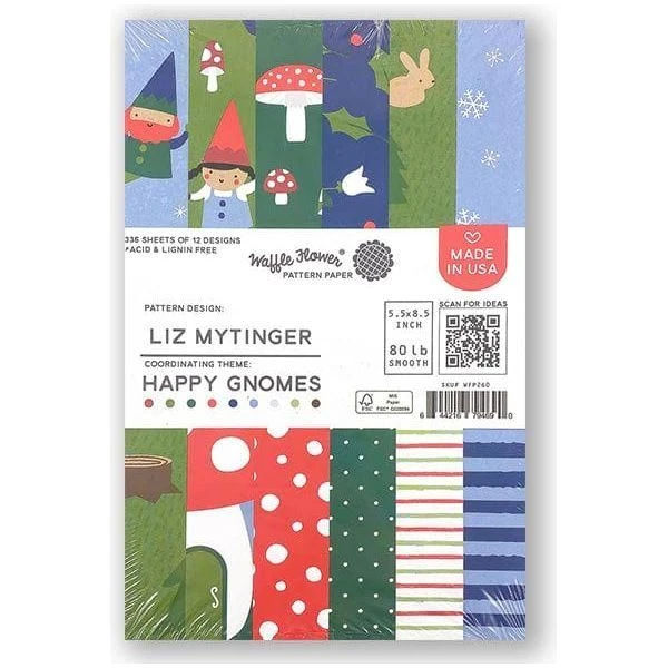 Waffle Flower Happy Gnomes Paper Pad 5.5" X 8.5" - 36pk 1 Waffle Flower Happy Gnomes Paper Pad 5.5" X 8.5" - 36pk