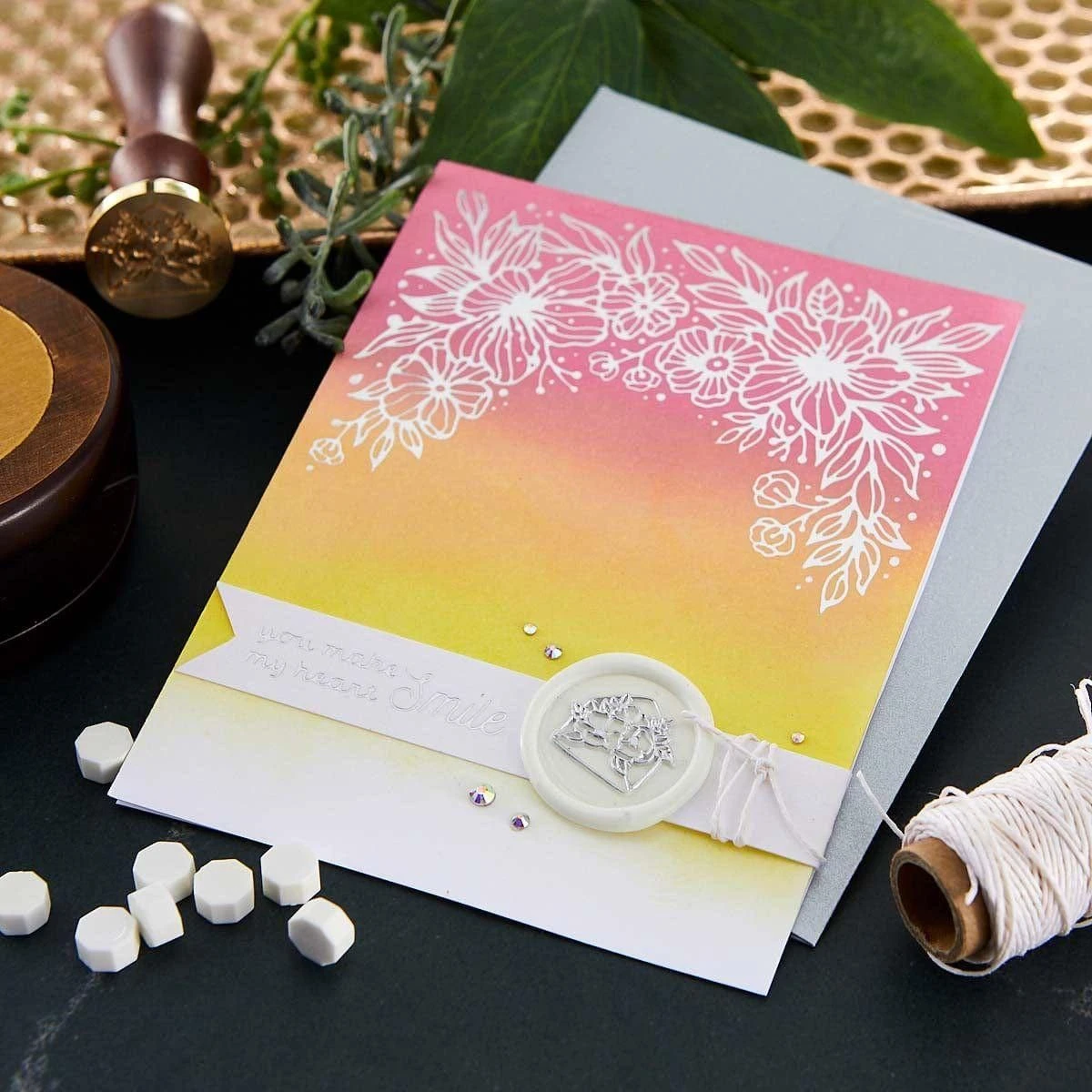 White Wax Beads From The Sealed By Spellbinders Collection 2 White Wax Beads From The Sealed By Spellbinders Collection - Image 2