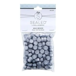 Silver Wax Beads From The Sealed By Spellbinders Collection -Woodland Scenics Shop WS 031 Wax Beads Silver Pac 1