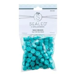 Teal Wax Beads From The Sealed By Spellbinders Collection -Woodland Scenics Shop WS 034 Wax Beads Teal Pac 1
