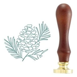 Pine Cone Spray Wax Seal Stamp From The Sealed For Christmas Collection
