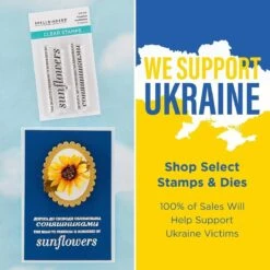 Freedom Sunflowers Clear Stamp Set -Woodland Scenics Shop WeSupportUkraine1200x1200