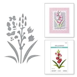 Layered Gladiolus Etched Dies From The Wildflowers Collection By Lisa Horton