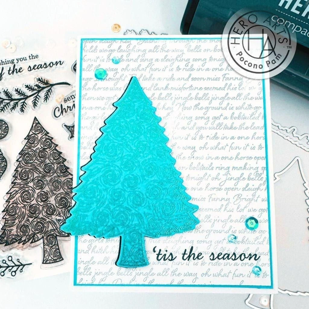 Hero Arts Swirly Christmas Tree Clear Stamp Set 2 Hero Arts Swirly Christmas Tree Clear Stamp Set - Image 2