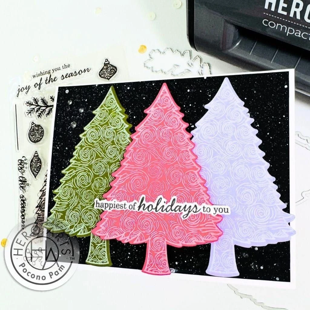Hero Arts Swirly Christmas Tree Clear Stamp Set 3 Hero Arts Swirly Christmas Tree Clear Stamp Set - Image 3