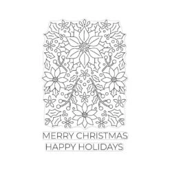 Hero Arts Poinsettia Pattern Clear Stamp Set