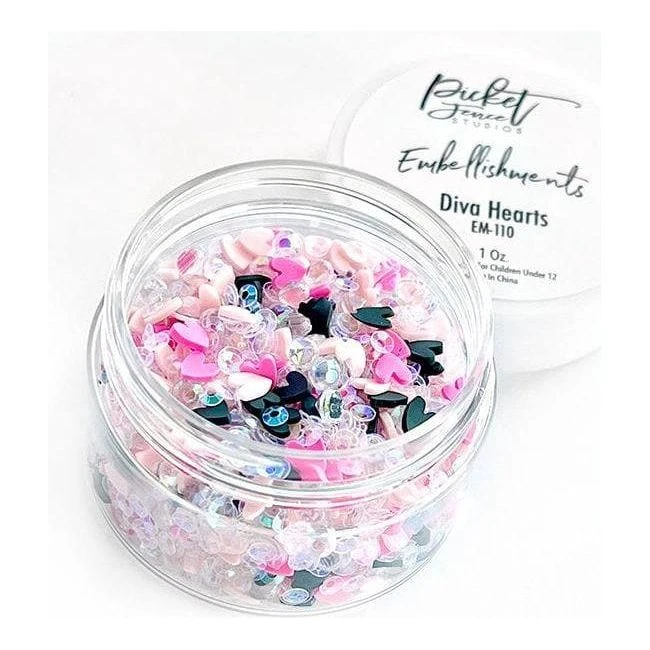 Picket Fence Studios - Diva Hearts Embellishments 2 Picket Fence Studios - Diva Hearts Embellishments - Image 2