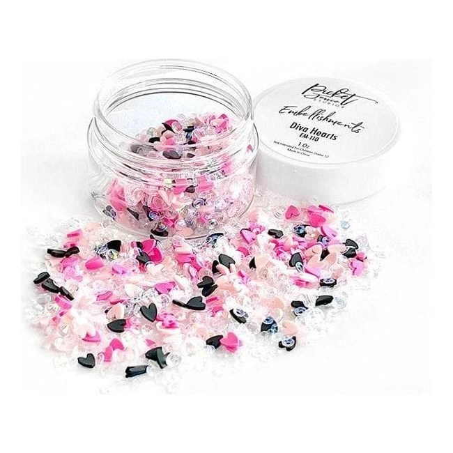 Picket Fence Studios - Diva Hearts Embellishments 1 Picket Fence Studios - Diva Hearts Embellishments
