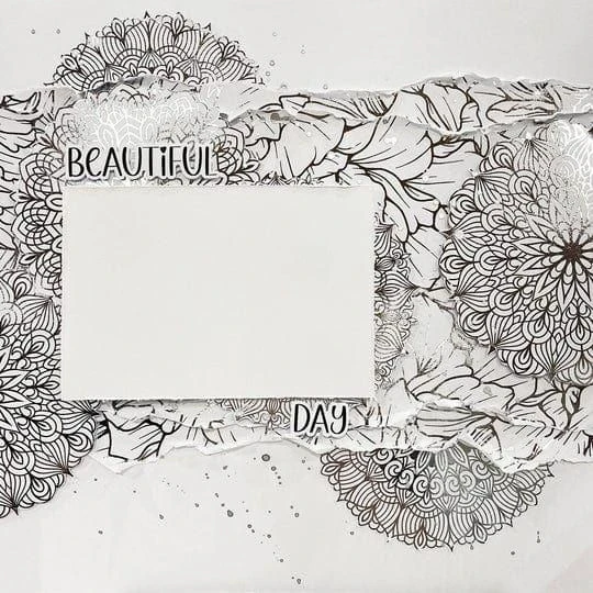 Paper Rose - Floral Backgrounds Silver Foil 12x12 Paper Collection 3 Paper Rose - Floral Backgrounds Silver Foil 12x12 Paper Collection - Image 3