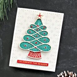 Stitched Christmas Tree Etched Dies From The Stitched For Christmas Collection -Woodland Scenics Shop joan bardee 2023 stitchedforchristmas stitchedchristmastree