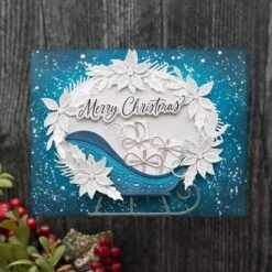 Delivering Joy Sleigh Etched Dies From The Handmade Holidays Collection -Woodland Scenics Shop marie heiderscheit 2024 spellbinders homefortheholidayscollection deliveringjoysleigh square 1