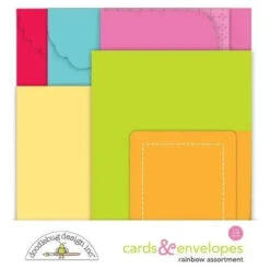Doodlebug Rainbow Assortment Cards & Envelopes