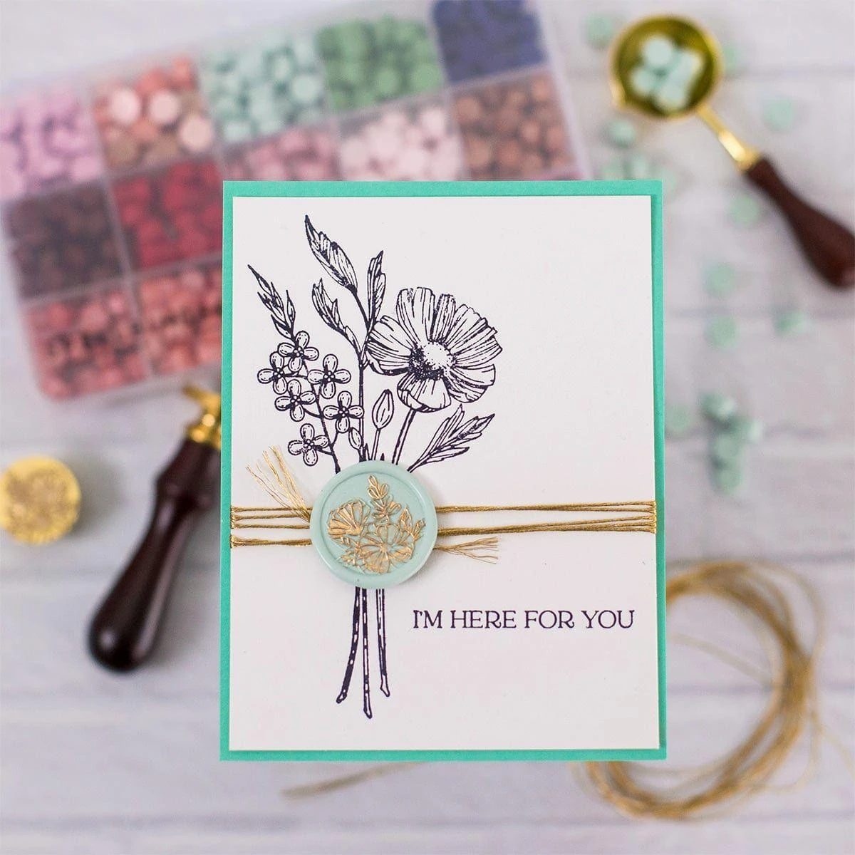 Pistachio Wax Beads From The Sealed By Spellbinders Collection 5 Pistachio Wax Beads From The Sealed By Spellbinders Collection - Image 5