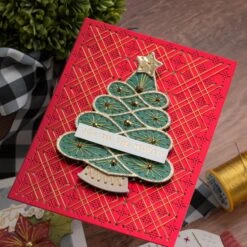 Stitched Starry Argyle Etched Dies From The Stitched For Christmas Collection -Woodland Scenics Shop spellbinders stitchedchristmas marienicoledesigns 7