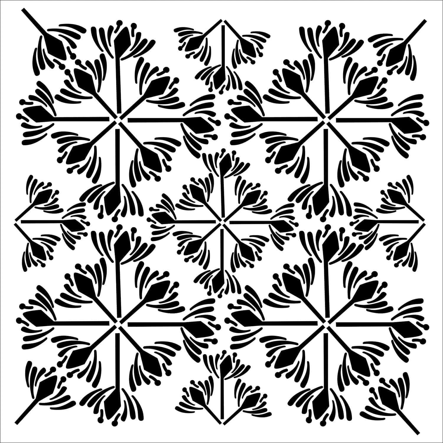 The Crafters Workshop - Garden Tile Stencil 6 X 6" 3 The Crafters Workshop - Garden Tile Stencil 6 X 6" - Image 3