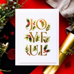 Joyful Glimmer Hot Foil Plate From The De-Light-Ful Christmas Collection By Yana Smakula -Woodland Scenics Shop yana smakula 2023 Spellbinders Yana s De Light Ful Christmas Card GLP 390 Joyful Glimmer 1sq