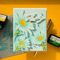 Daisy Trio Press Plates From The Yana's Daisies Collection By Yana Smakula -Woodland Scenics Shop yana smakula 2025 Spellbinders BP 299 Daisy Trio Press Plate BP 298 Card Crafty Hugs Sentiments 1sq 2